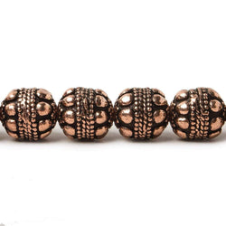10mm Copper Bead Bead Round Dots and Rope center 8 inch 18 pcs (ONLINE ORDER ONLY)