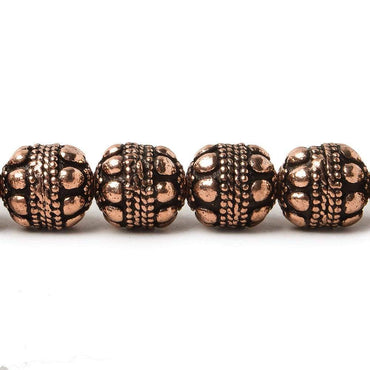 10mm Copper Bead Bead Round Dots and Rope center 8 inch 18 pcs (ONLINE ORDER ONLY)