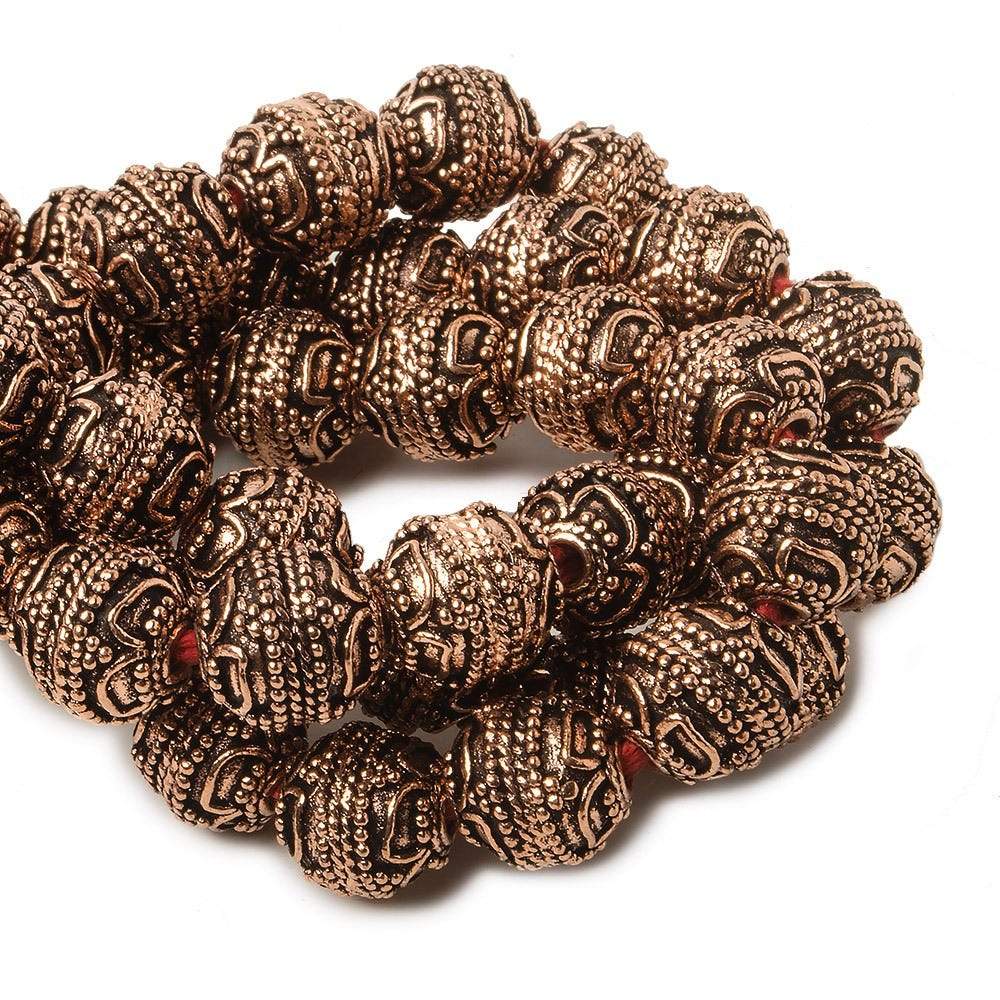 10mm Copper Bead Bead Round Four Leaf tip 8 inch 18 pcs (ONLINE ORDER ONLY)