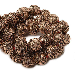 10mm Copper Bead Bead Round Four Leaf tip 8 inch 18 pcs (ONLINE ORDER ONLY)