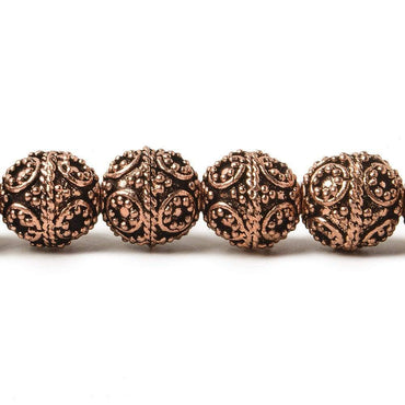 10mm Copper Bead Bead Round Miligrain Circles 8 inch 18 pcs (ONLINE ORDER ONLY)