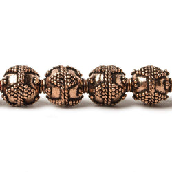 10mm Copper Bead Bead Round Miligrain Triangle 8 inch 18 pcs (ONLINE ORDER ONLY)