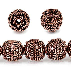 10mm Copper Bead Bead Roval Edwardian 8 inch 18 pcs (ONLINE ORDER ONLY)