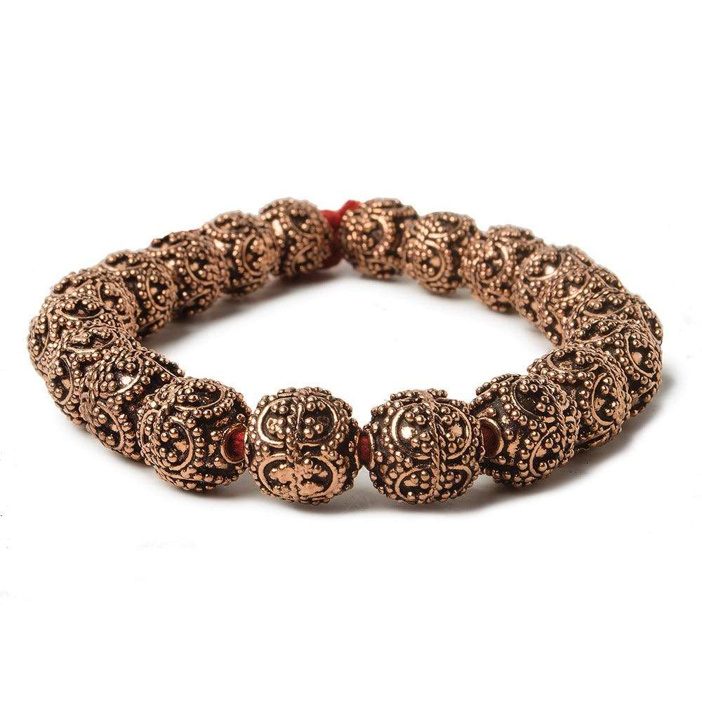 10mm Copper Bead Bead Roval Edwardian 8 inch 18 pcs (ONLINE ORDER ONLY)