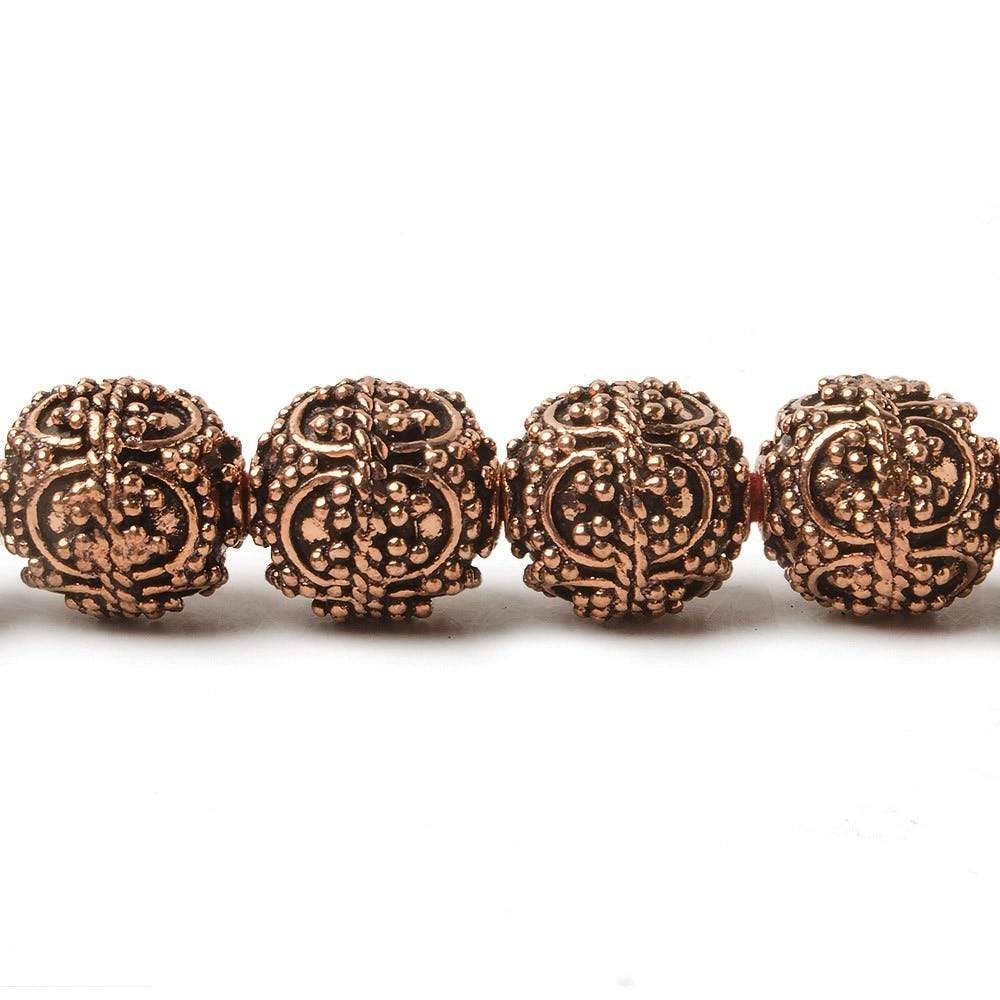 10mm Copper Bead Bead Roval Edwardian 8 inch 18 pcs (ONLINE ORDER ONLY)