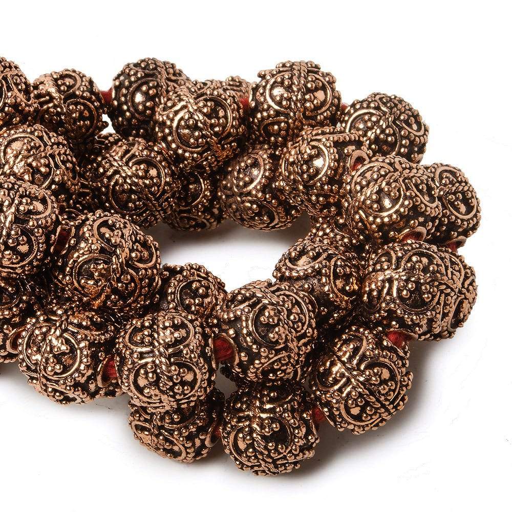 10mm Copper Bead Bead Roval Edwardian 8 inch 18 pcs (ONLINE ORDER ONLY)
