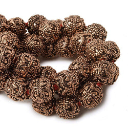 10mm Copper Bead Bead Roval Edwardian 8 inch 18 pcs (ONLINE ORDER ONLY)