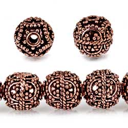 10mm Copper Bead Bead Roval Edwardian 8 inch 18 pcs (ONLINE ORDER ONLY)