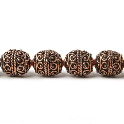 10mm Copper Bead Bead Roval Moroccan Circles 8 inch 18 pcs (ONLINE ORDER ONLY)