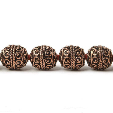 10mm Copper Bead Bead Roval Moroccan Circles 8 inch 18 pcs (ONLINE ORDER ONLY)