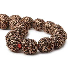 10mm Copper Bead Bead Roval Moroccan Circles 8 inch 18 pcs (ONLINE ORDER ONLY)
