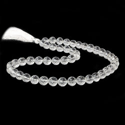 10mm Crystal Quartz Concave Faceted Round Beads 16 inch 43 pieces (ONLINE ORDER ONLY)