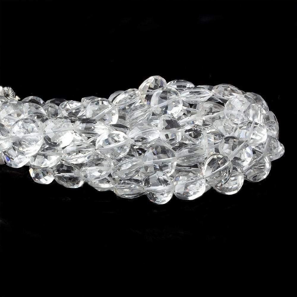 10mm Crystal Quartz Faceted Coin Beads 8 inch 20 pieces (ONLINE ORDER ONLY)