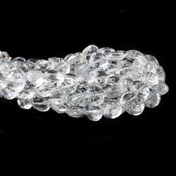 10mm Crystal Quartz Faceted Coin Beads 8 inch 20 pieces (ONLINE ORDER ONLY)