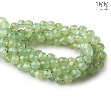 10mm Dendritic Prehnite plain round large hole beads 15.5 inch 41 pieces A (ONLINE ORDER ONLY)