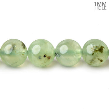 10mm Dendritic Prehnite plain round large hole beads 15.5 inch 41 pieces A (ONLINE ORDER ONLY)