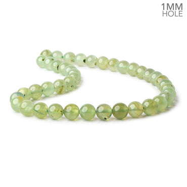 10mm Dendritic Prehnite plain round large hole beads 15.5 inch 41 pieces AA (ONLINE ORDER ONLY)