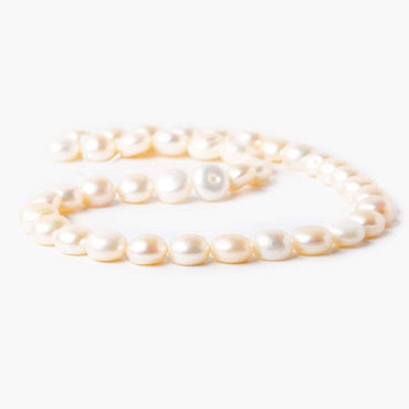 10mm Georgia Pale Peach Button Freshwater Pearls 15.5 inch 40 pieces (ONLINE ORDER ONLY)
