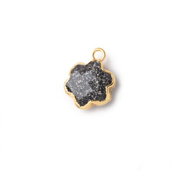 10mm Gold Leafed Celestial Quartz Faceted Flower Focal Pendant 1 piece (ONLINE ORDER ONLY)
