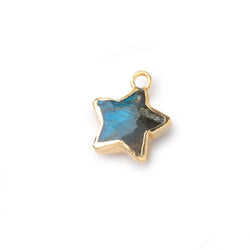 10-11mm Gold Leafed Labradorite Faceted Star Focal Pendant 1 piece (ONLINE ORDER ONLY)