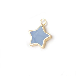 10mm Gold Leafed Owyhee Blue Opal Star Focal Pendant 1 piece (ONLINE ORDER ONLY)