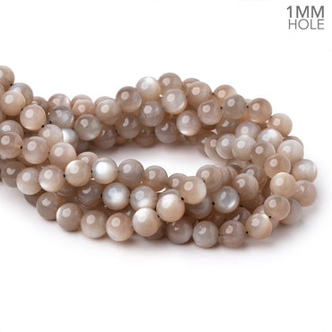 10mm Greige Moonstone Plain Round Beads 15.5 inch 39 pieces AAA 1mm Hole (ONLINE ORDER ONLY)