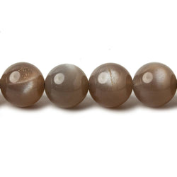10mm A Grade Grey & Brown Moonstone Plain Rounds 16 inch 41 beads (ONLINE ORDER ONLY)