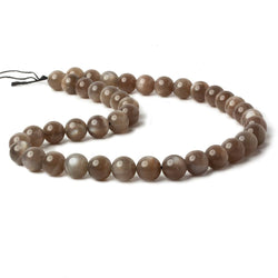 10mm A Grade Grey & Brown Moonstone Plain Rounds 16 inch 41 beads (ONLINE ORDER ONLY)