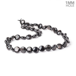 10mm Hypersthene Plain Coin Beads 15.5 inch 40 pieces 1mm Drill Hole (ONLINE ORDER ONLY)