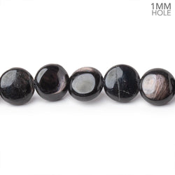 10mm Hypersthene Plain Coin Beads 15.5 inch 40 pieces 1mm Drill Hole (ONLINE ORDER ONLY)