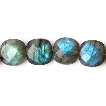 10mm Labradorite faceted pillows 8.5 inch 20 beads  A (ONLINE ORDER ONLY)