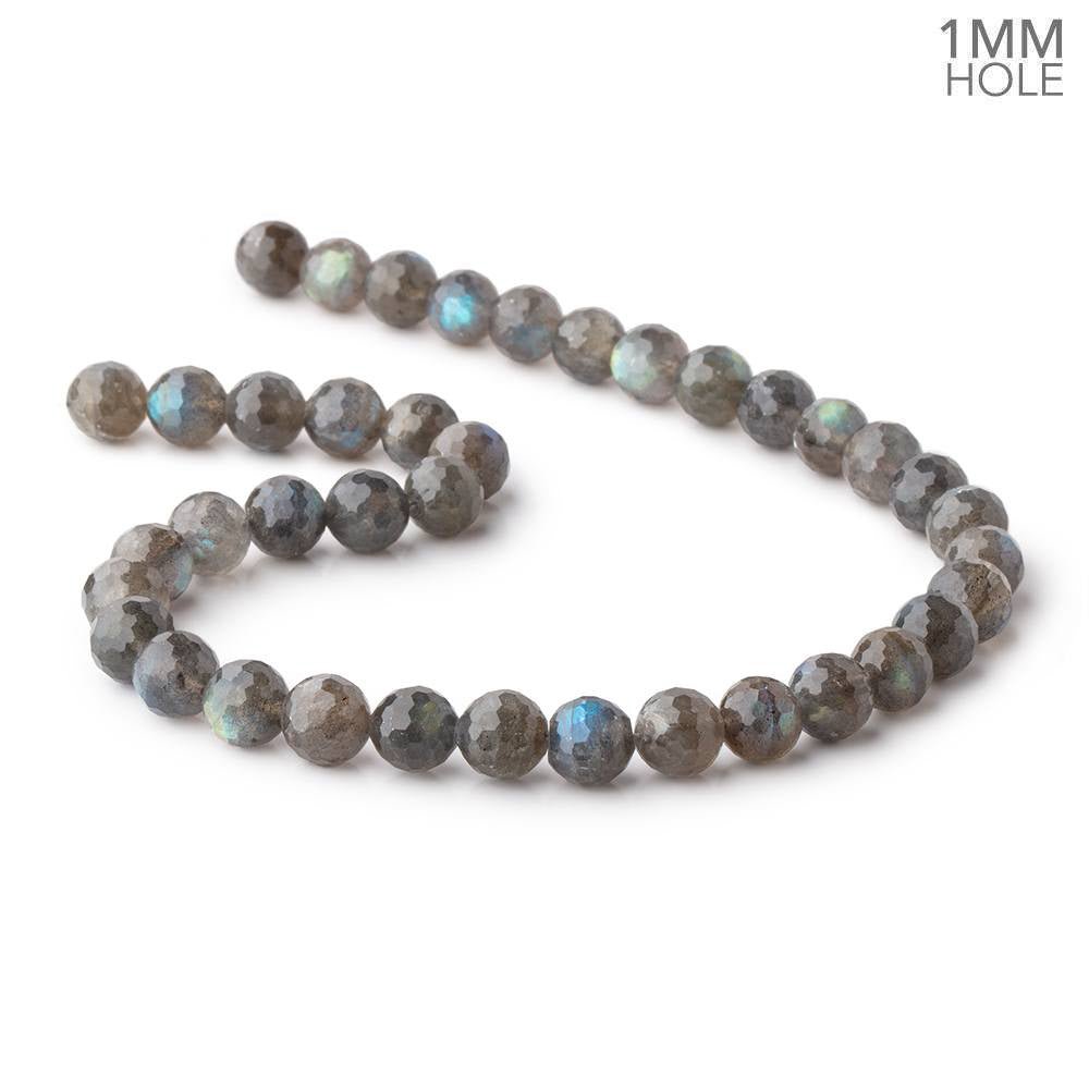10mm Labradorite Faceted Round Beads 15 inch 39 pieces 1mm Large Hole (ONLINE ORDER ONLY)