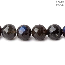 10mm Labradorite faceted rounds 20 inch 54 large hole beads  A (ONLINE ORDER ONLY)