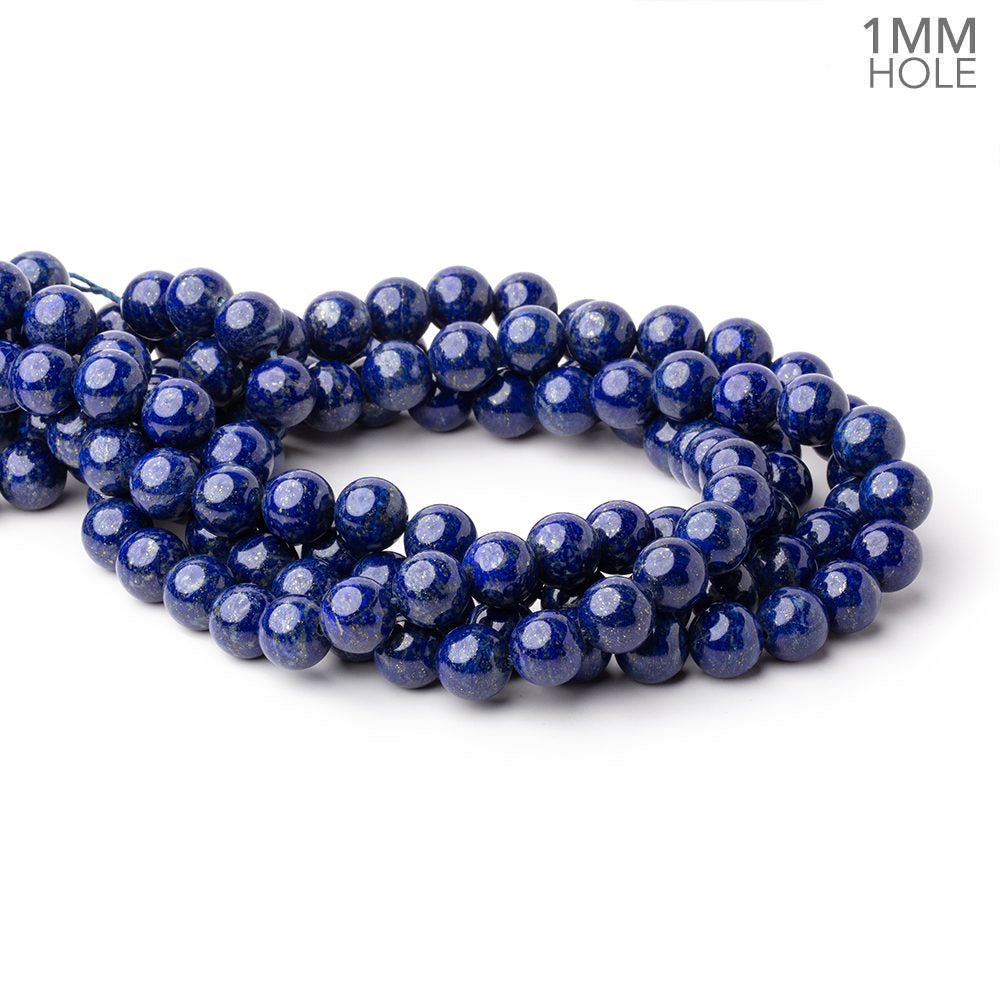 10mm Lapis Lazuli Plain Round Beads 16 inch 40 pieces 1mm Hole (ONLINE ORDER ONLY)