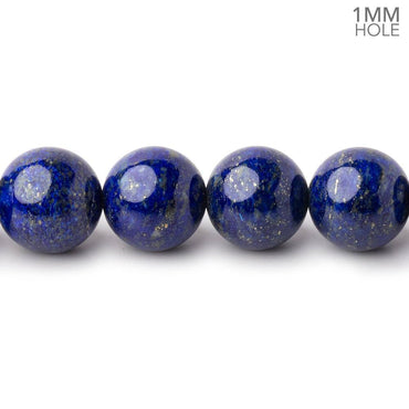 10mm Lapis Lazuli Plain Round Beads 16 inch 40 pieces 1mm Hole (ONLINE ORDER ONLY)