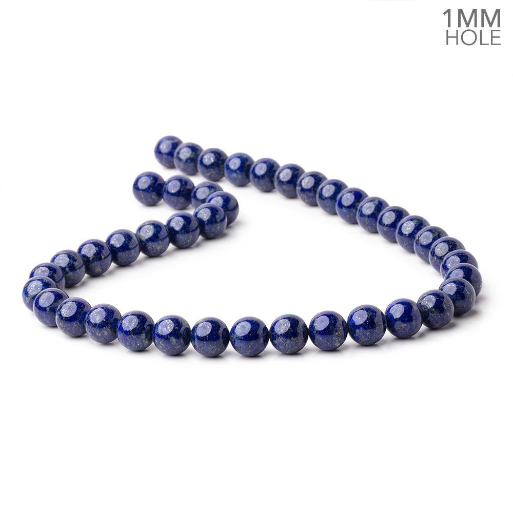 10mm Lapis Lazuli Plain Round Beads 16 inch 40 pieces 1mm Hole (ONLINE ORDER ONLY)