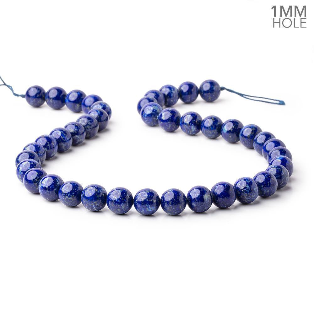 10mm Lapis Lazuli Plain Rounds 16 inch 40 Beads 1mm Hole (ONLINE ORDER ONLY)