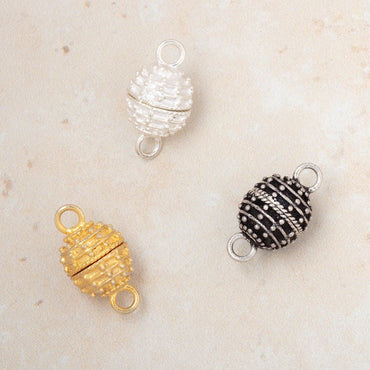 10mm Miligrain Beehive Design Magnetic Clasp 1 piece (ONLINE ORDER ONLY)