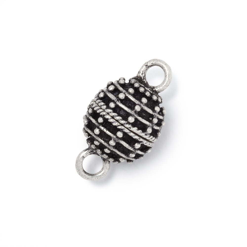 10mm Miligrain Beehive Design Magnetic Clasp 1 piece (ONLINE ORDER ONLY)