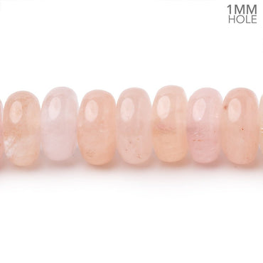 10mm Morganite Plain Rondelle Beads 16 inch 75 pieces AA 1mm hole (ONLINE ORDER ONLY)