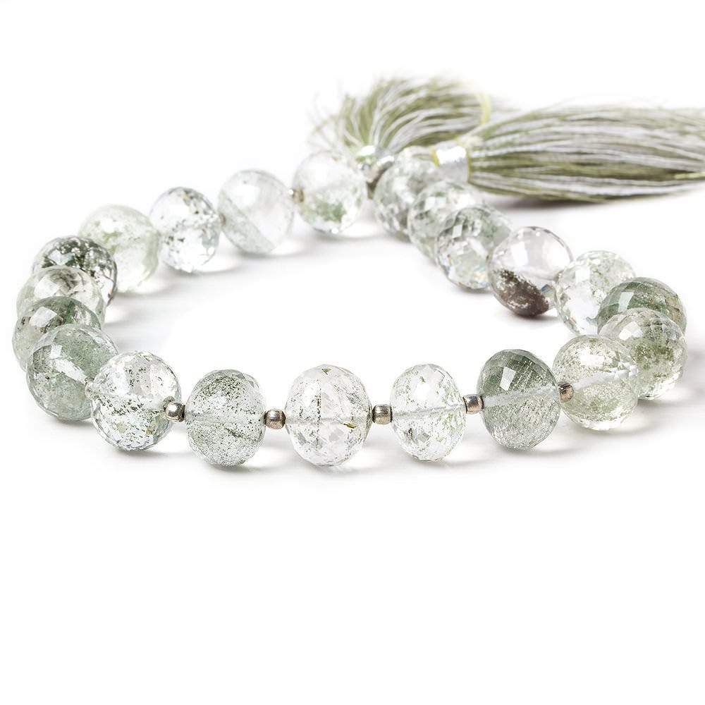 10mm Moss Quartz Faceted Rondelle 8 inch 21 pieces (ONLINE ORDER ONLY)
