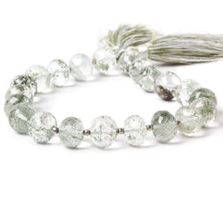 10mm Moss Quartz Faceted Rondelle 8 inch 21 pieces (ONLINE ORDER ONLY)