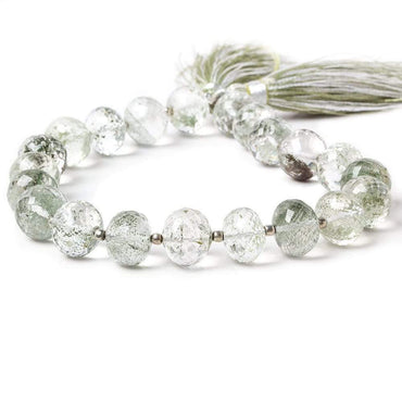 10mm Moss Quartz Faceted Rondelle 8 inch 21 pieces (ONLINE ORDER ONLY)