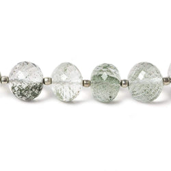 10mm Moss Quartz Faceted Rondelle 8 inch 21 pieces (ONLINE ORDER ONLY)