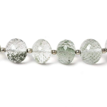 10mm Moss Quartz Faceted Rondelle 8 inch 21 pieces (ONLINE ORDER ONLY)