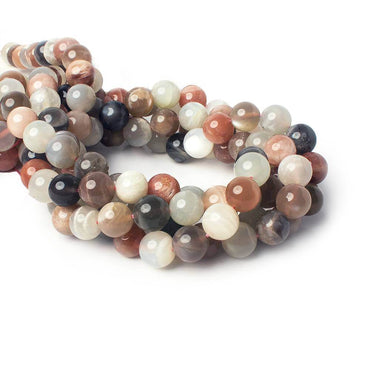 10mm Multi-color Moonstone plain round beads 16 inch 41 pieces AA Grade (ONLINE ORDER ONLY)