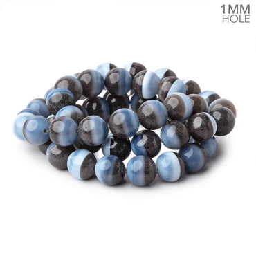 10mm Owyhee Blue Opal & Grey Agate Plain Round Beads 18 inch 47 pieces AAA (ONLINE ORDER ONLY)