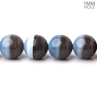 10mm Owyhee Blue Opal & Grey Agate Plain Round Beads 18 inch 47 pieces AAA (ONLINE ORDER ONLY)