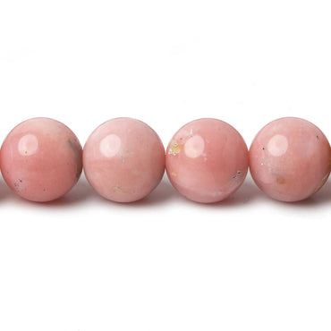 10mm Pink Peruvian Opal plain rounds 16 inch 41 beads AA (ONLINE ORDER ONLY)