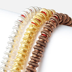 10mm Pinwheel Spacer with 4mm Large Hole 8 inch 43 Beads (ONLINE ORDER ONLY)